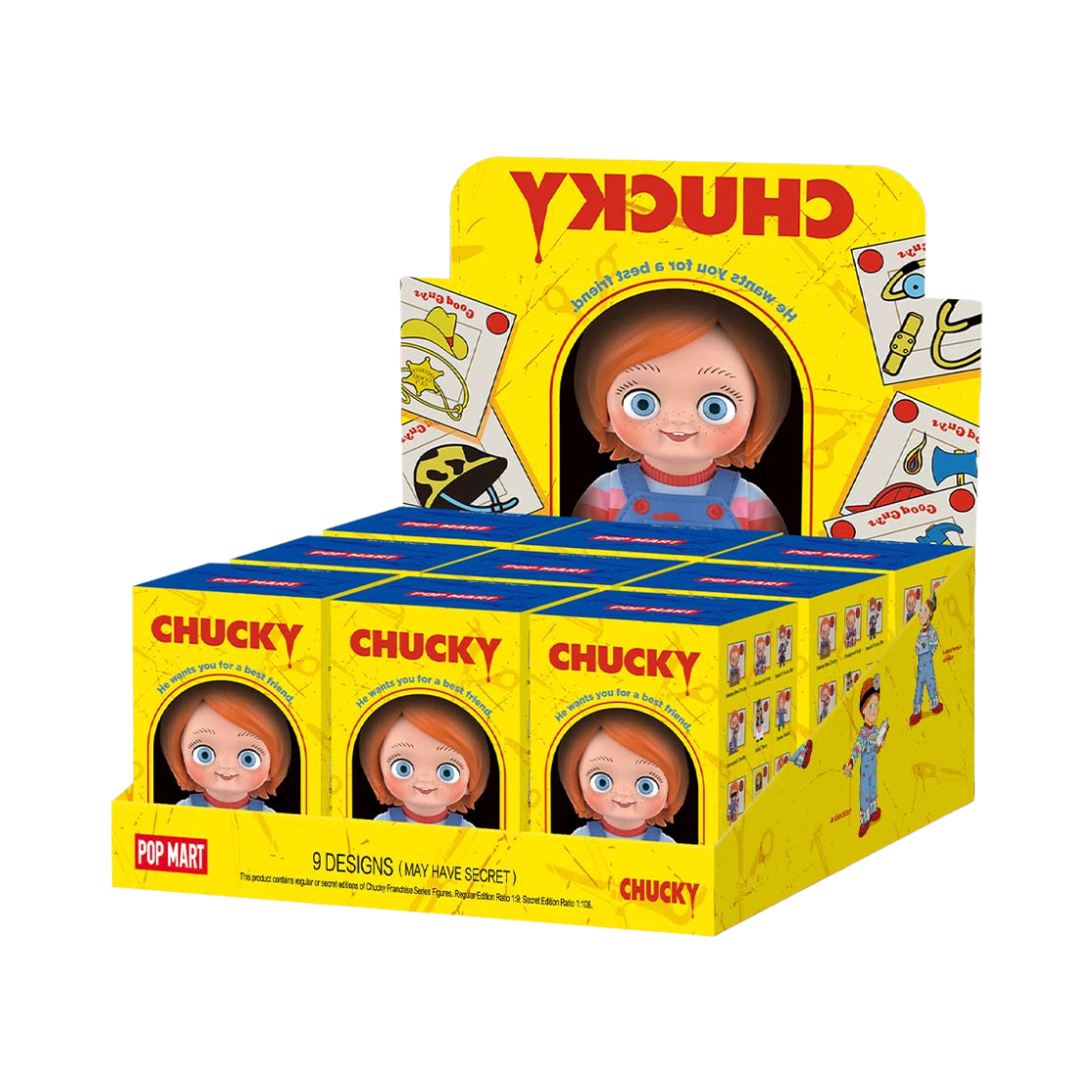 팝마트 처키 프랜차이즈 시리즈 피규어 미개봉 랜덤박스 (9개입)(Pop Mart Chucky Franchise Series Figures Sealed Case (9 Blind Boxes)) - 1