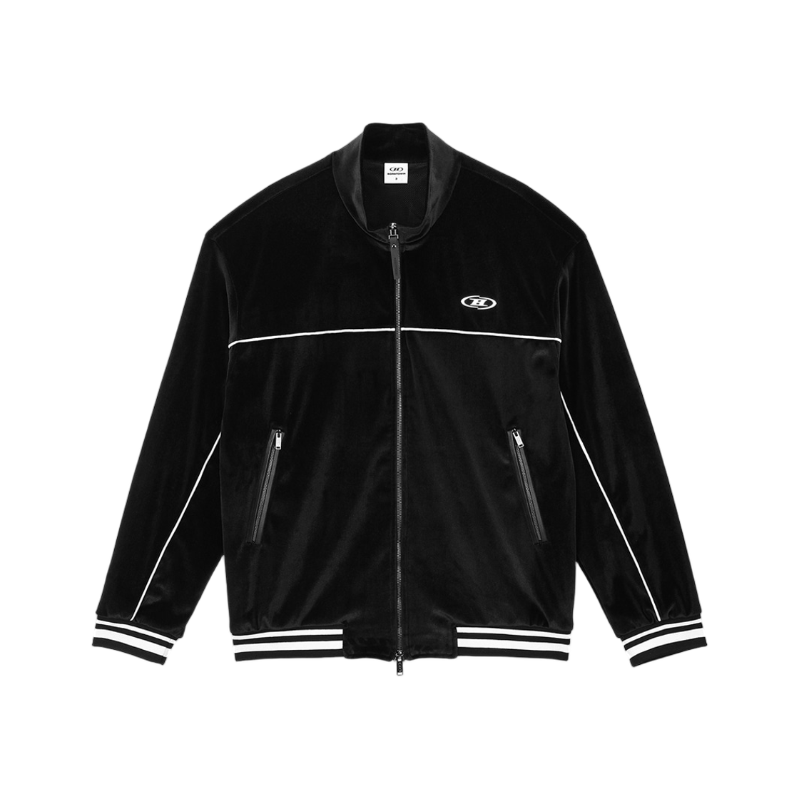 BG3MJK204BK BORN TO WIN Track Line Velvet Jacket Black