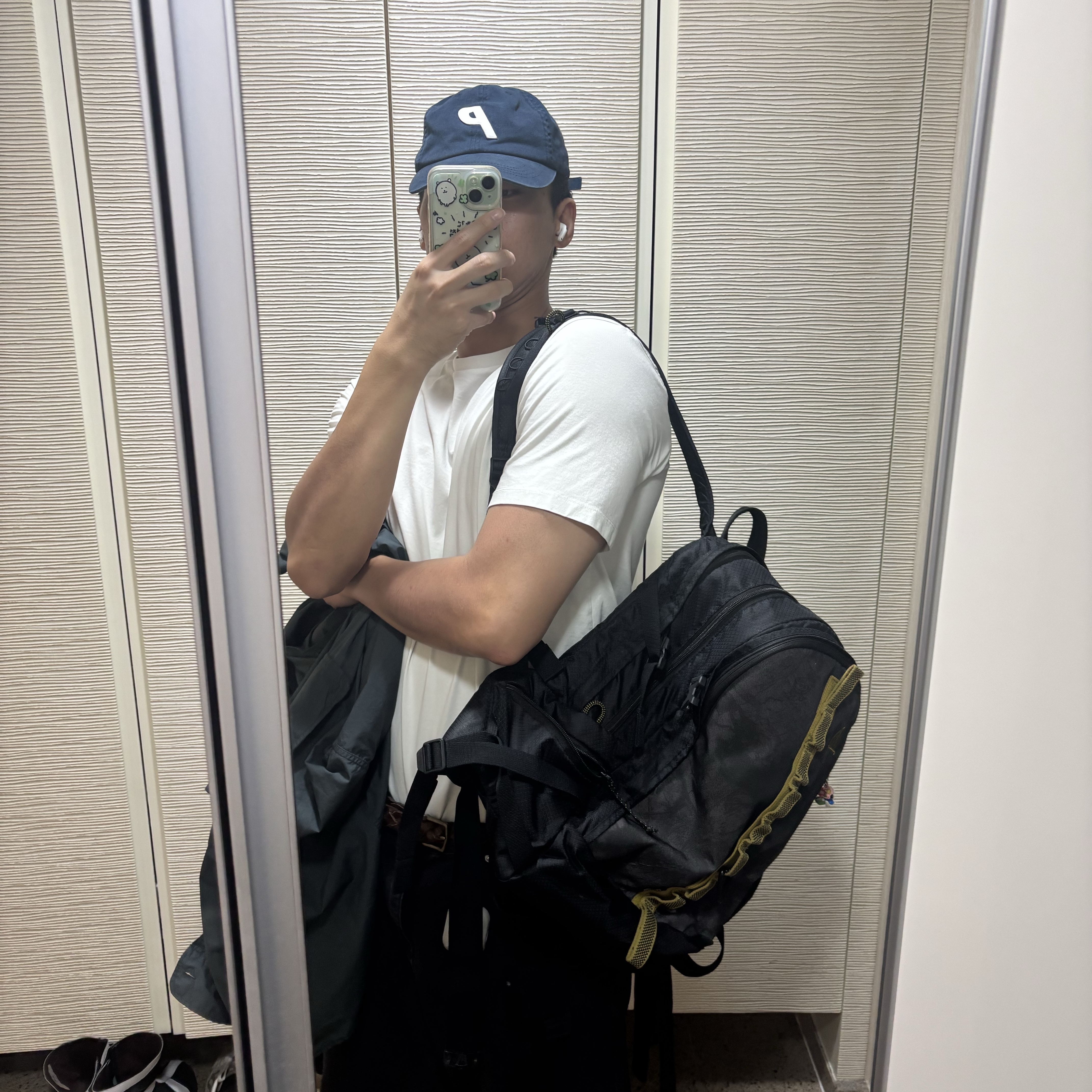 Palace P 6-Panel Navy - 24FW, Nike ACG Karst Backpack Black Peat Moss 착용 스타일 - 2