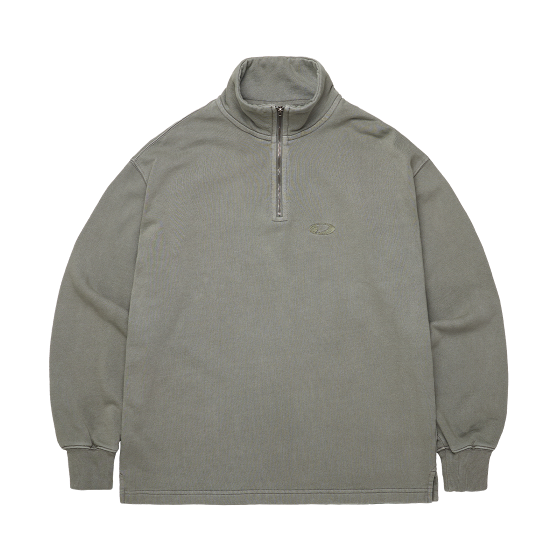 FVSA01271 Dimito Washed Half Zip Sweatshirt Slate Sage
