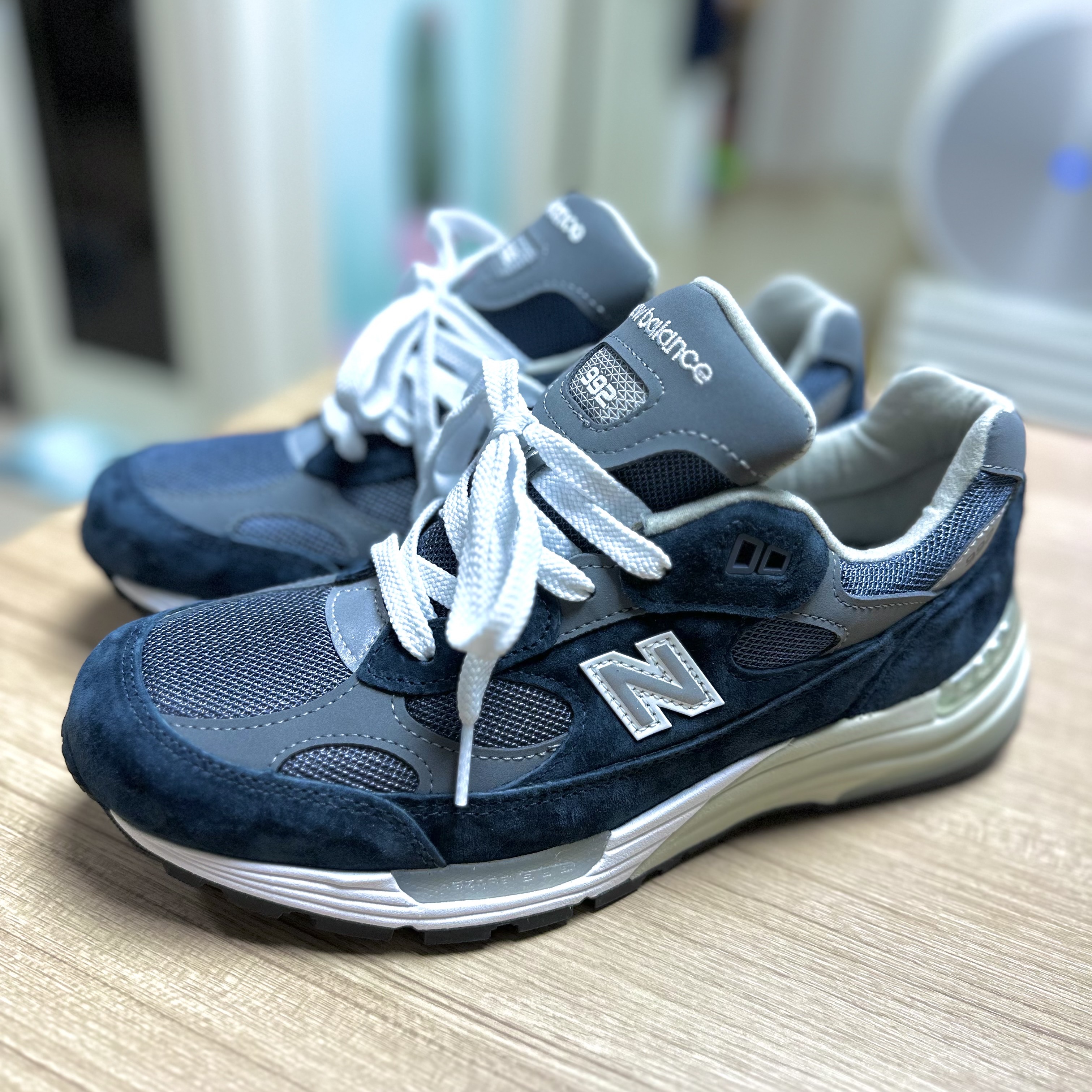 New Balance 992 Made in USA Core Navy 착용 스타일