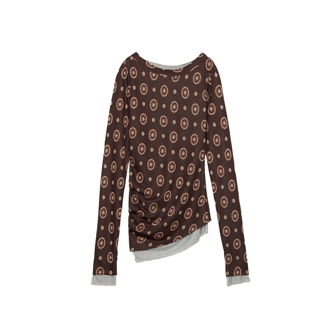 에드워드 커밍 우먼 그라시아 바나나 탑 브라운 - 25FW(Edward Cuming Women Gracia Banana Top Brown - 25FW)