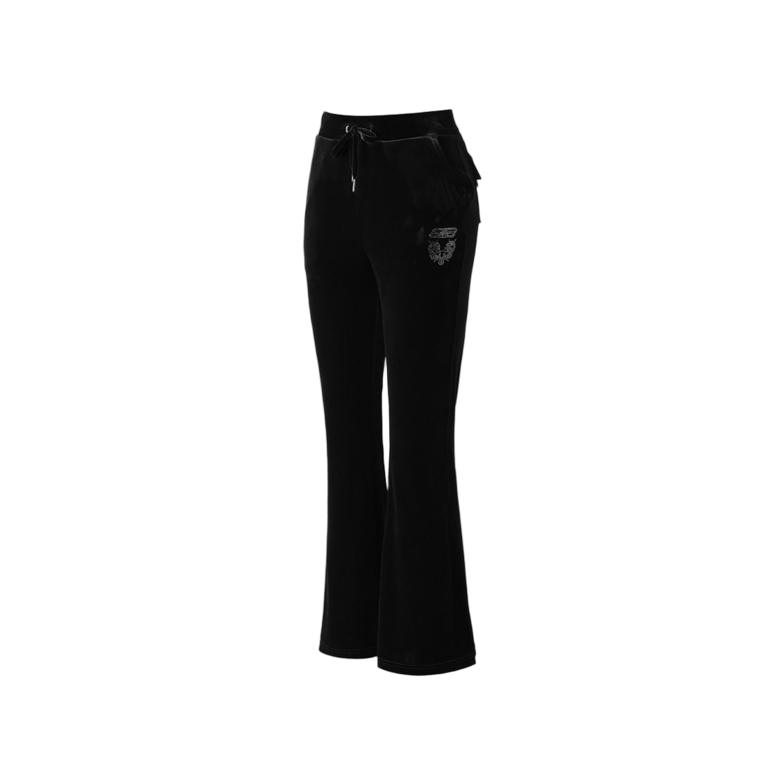BG3WLP117BK BORN TO WIN W Double B Velvet Boots Cut Pants Black