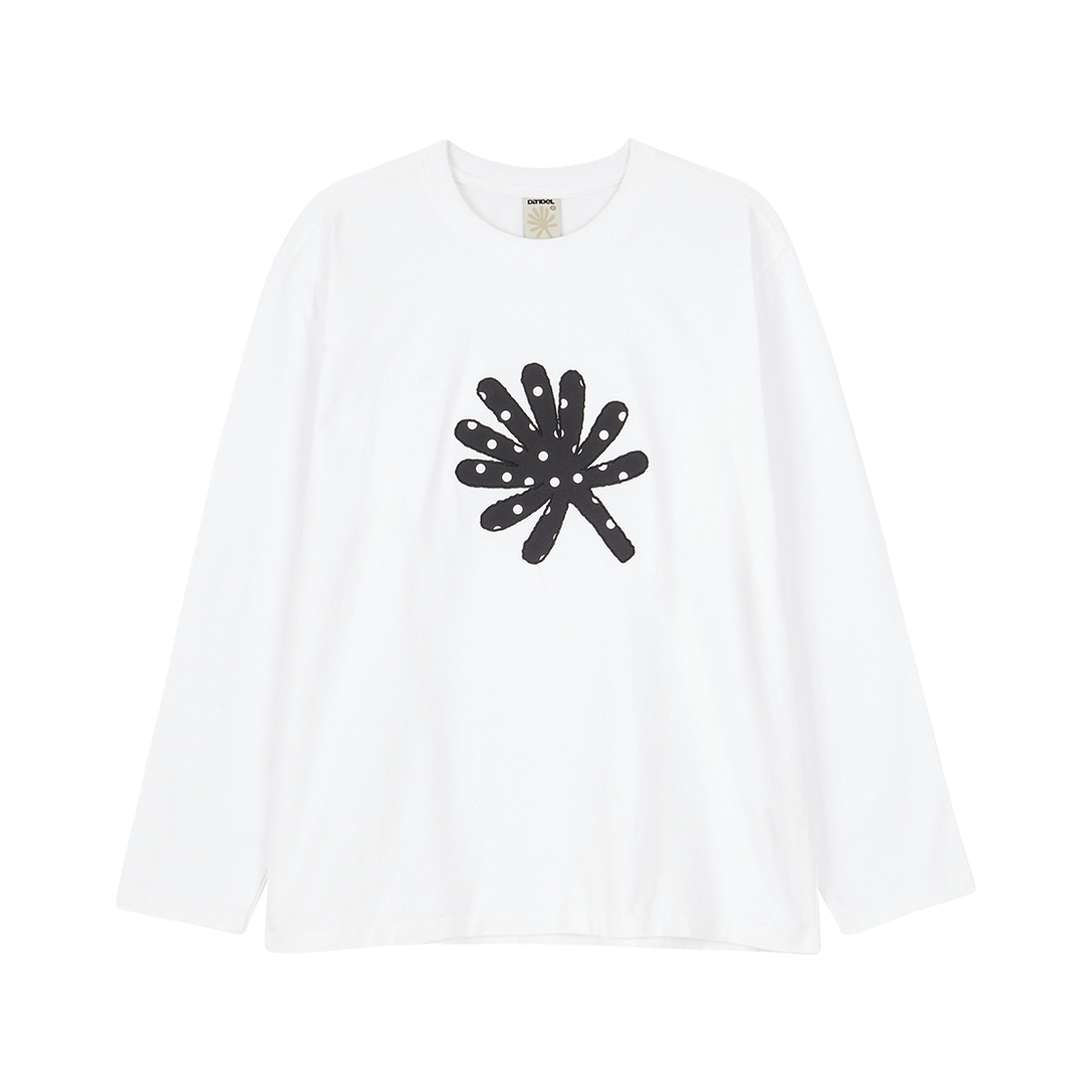 DD25FLTS-002 DANDEL Symbol Applique Long Sleeve White