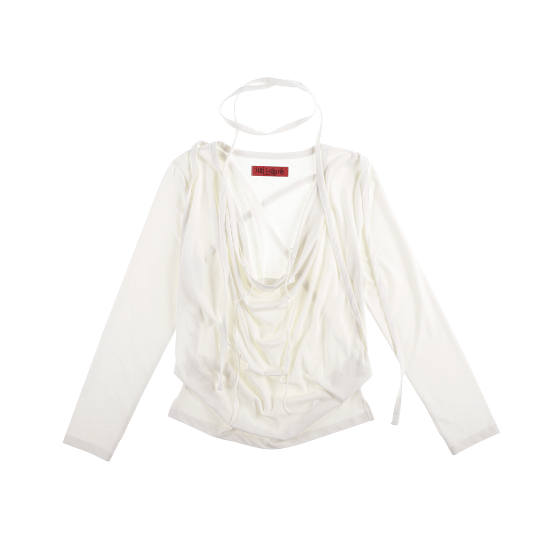 스틸레써디 스트랩 카울 탑 아이보리(Still Lethardy Strap Cowl Top Ivory)