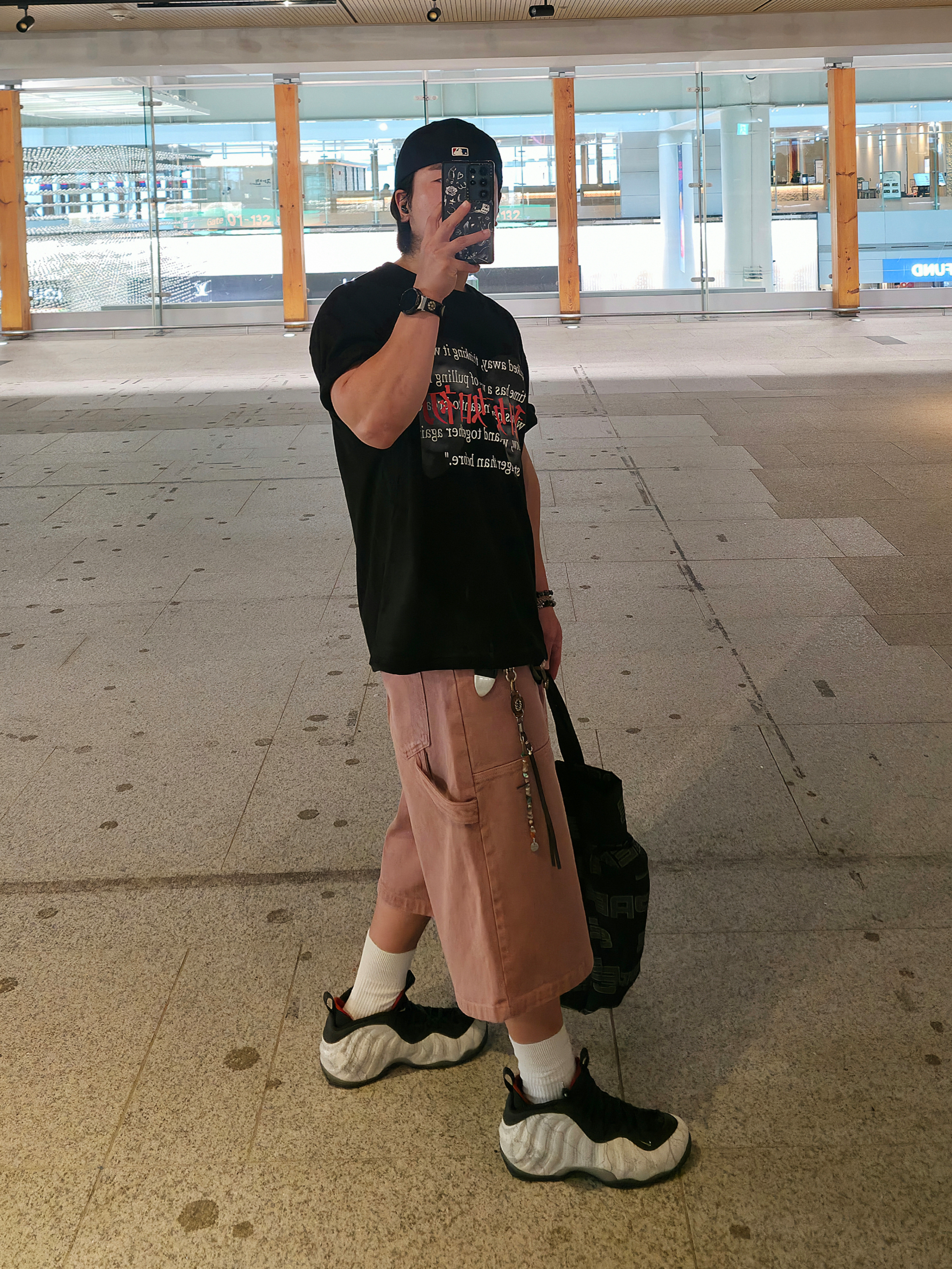 Nike x Tekken 8 Air Foamposite One PRM Jin, Supreme Utility Tote Black - 21FW 착용 스타일 - 2