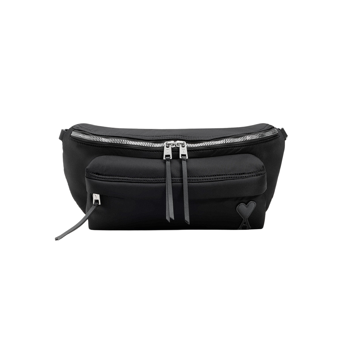 아미 톤온톤 하트 로고 나일론 캔버스 마르셀 범백 블랙(AMI de Coeur Nylon Canvas Marcel Bum Bag Black)