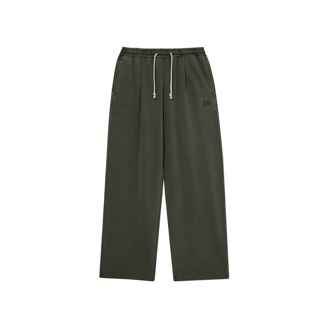 CO2503PT05KG Covernat Real Wide Pigment Sweatpants Khaki Gray