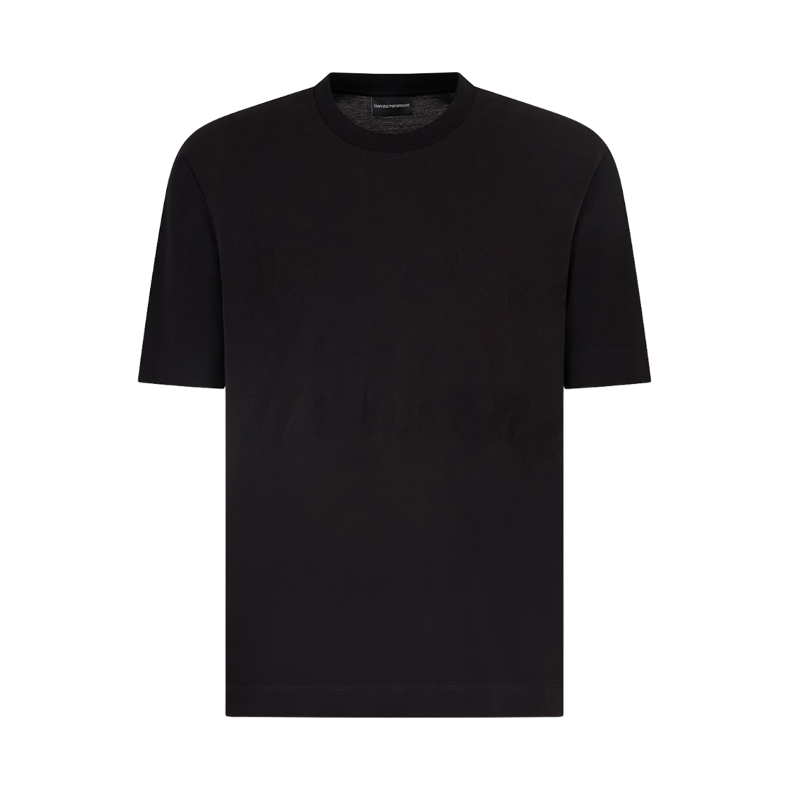 엠포리오 아르마니 ASV 자카드 로고 저지 티셔츠 블랙(Emporio Armani ASV Jacquard Logo Jersey T-Shirt Black) - 1
