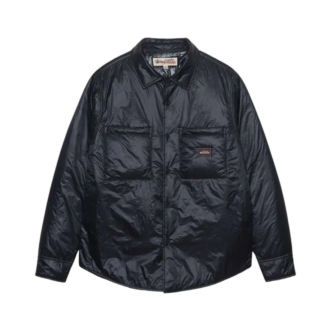 1110315 Stussy Fatigue Overshirt Nylon Jacket Black