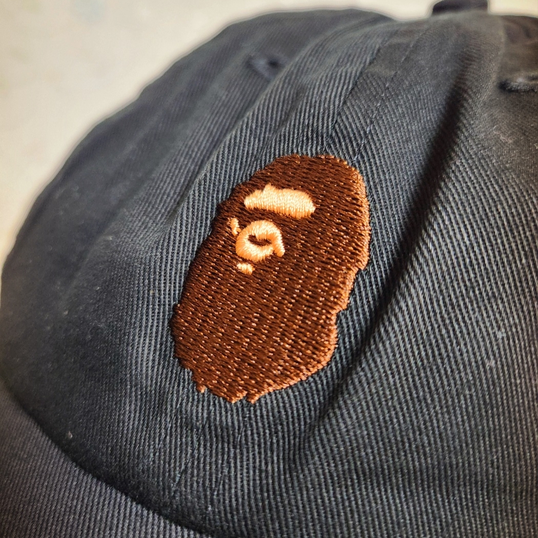 BAPE Ape Head One Point Panel Cap Black 착용 스타일 - 2
