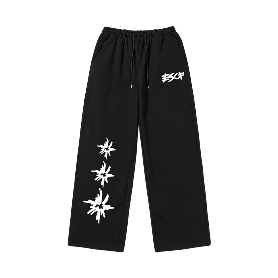 E242SP0014BK Escapefrom Three Shooting Logo Print Sweatpants Black