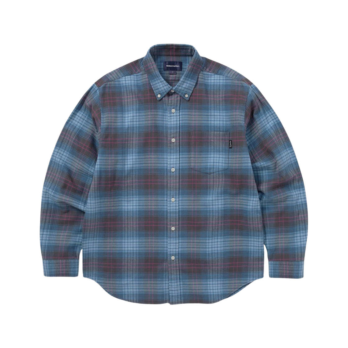 디스이즈네버댓 플란넬 체크 셔츠 블루(Thisisneverthat Flannel Check Shirt Blue) - 1