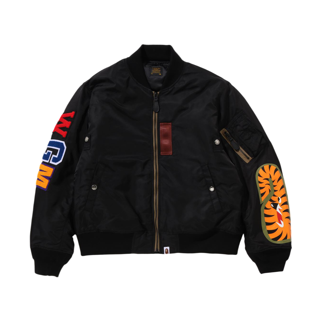 (W) 베이프 184 샤크 MA-1 블랙((W) BAPE 184 Shark MA-1 Black) - 1