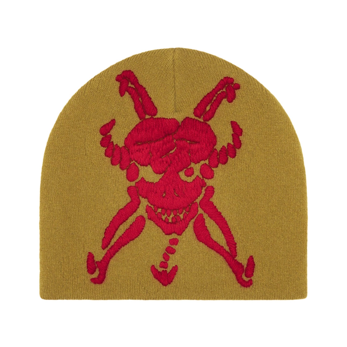 슈프림 x Y's 바이 요지 야마모토 스컬 비니 올리브 - 25FW(Supreme x Y's by Yohji Yamamoto Skull Beanie Olive - 25FW)