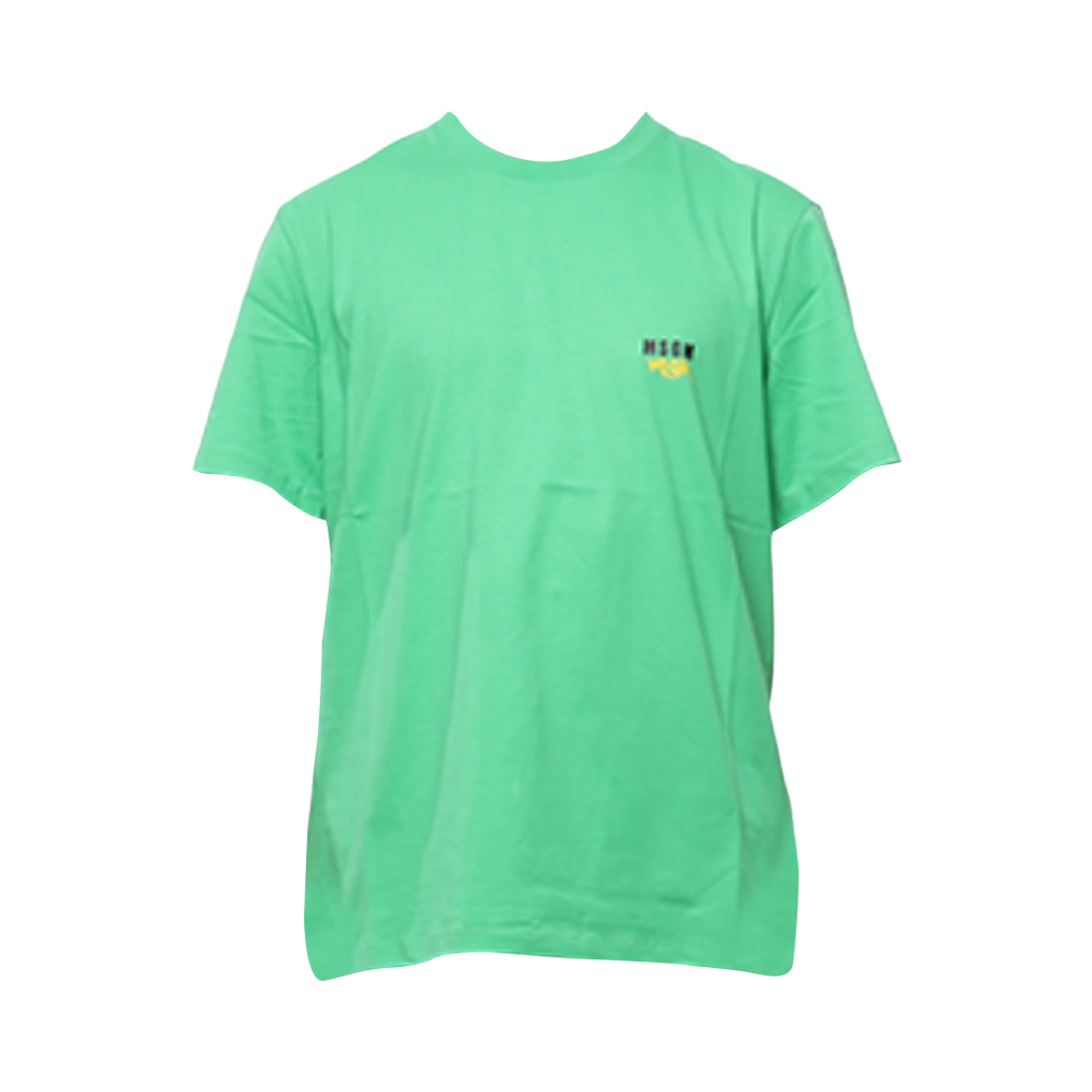 3040MM163-217098-36 MSGM Crewneck Cotton T-Shirt Green