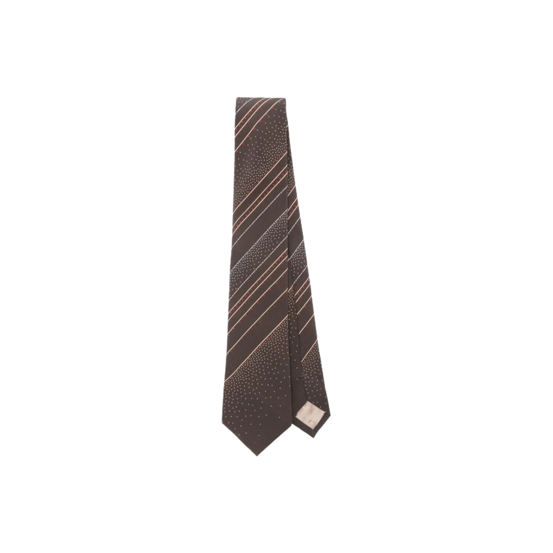 엠포리오 아르마니 스트라이프 패턴 도트 실크 타이 브라운(Emporio Armani Stripe Pattern Dotted Silk Tie Brown) - 1