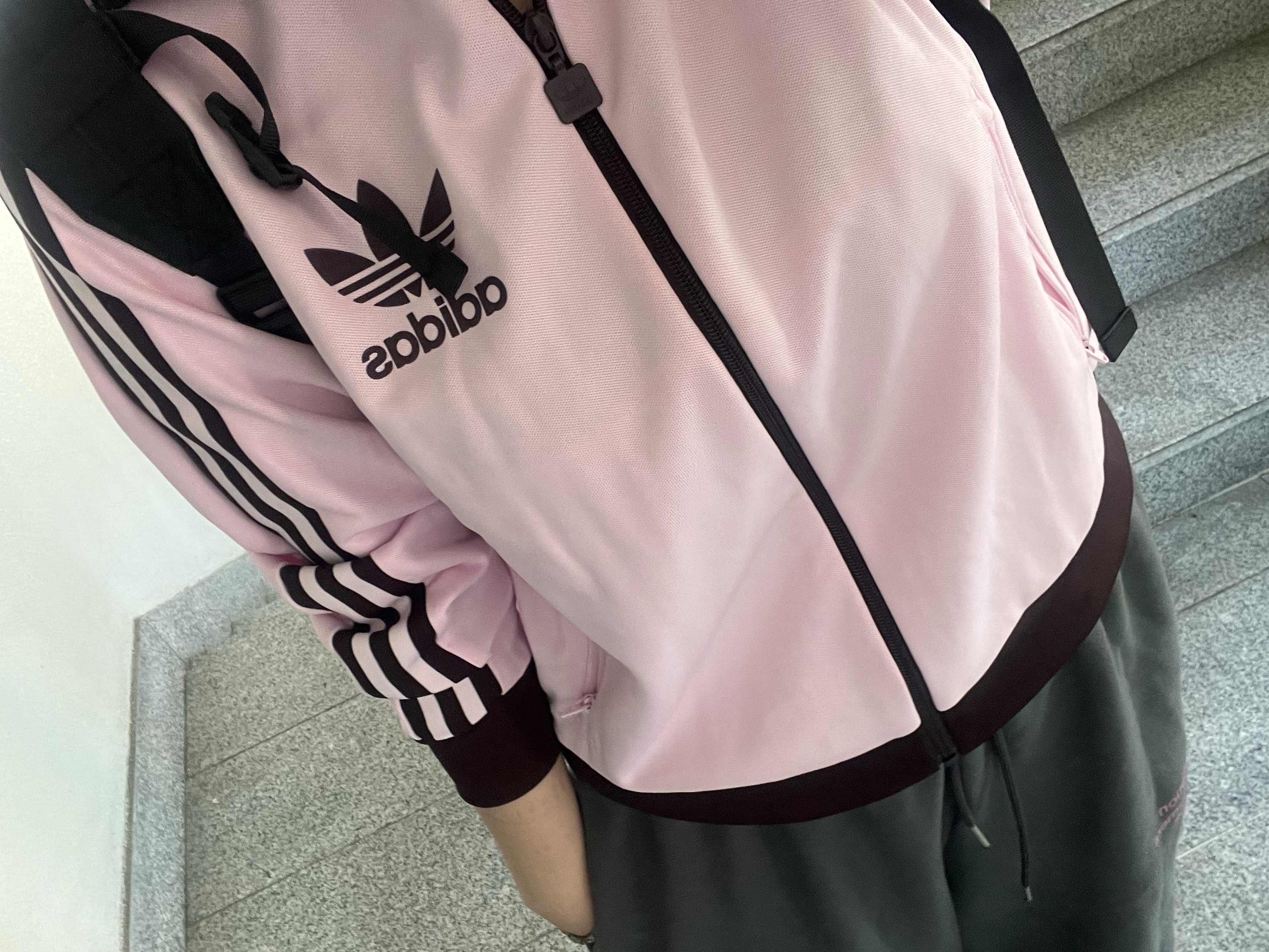 (W) Adidas Adicolor Classic Firebird Loose Track Top Collegiate Green Crew Yellow - KR Sizing, (W) Adidas Originals Beckenbauer Track Top Cloud White - KR Sizing 착용 스타일 - 9