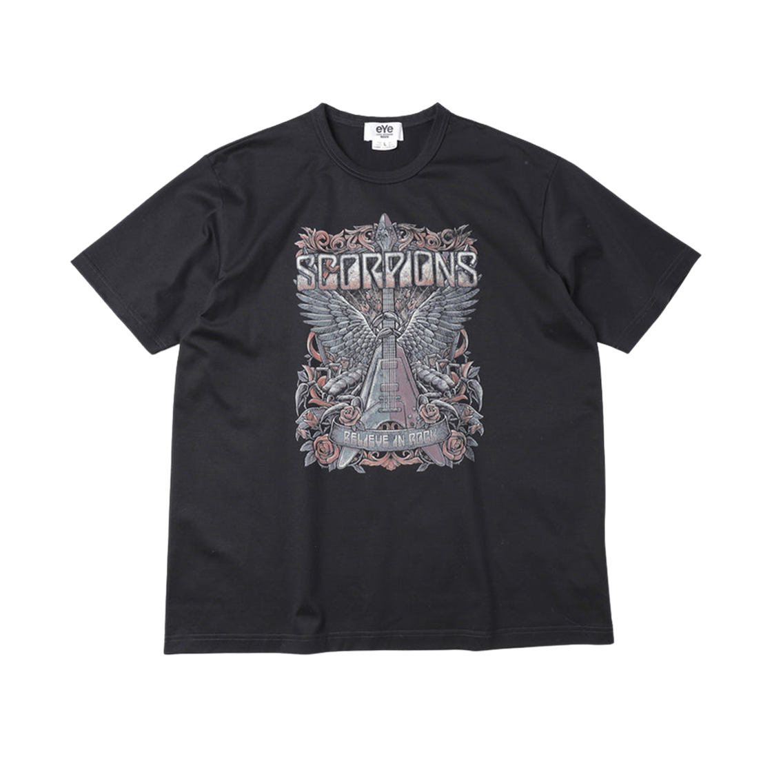 WO-T906-100 Junya Watanabe Scorpions Printed T-Shirt Black