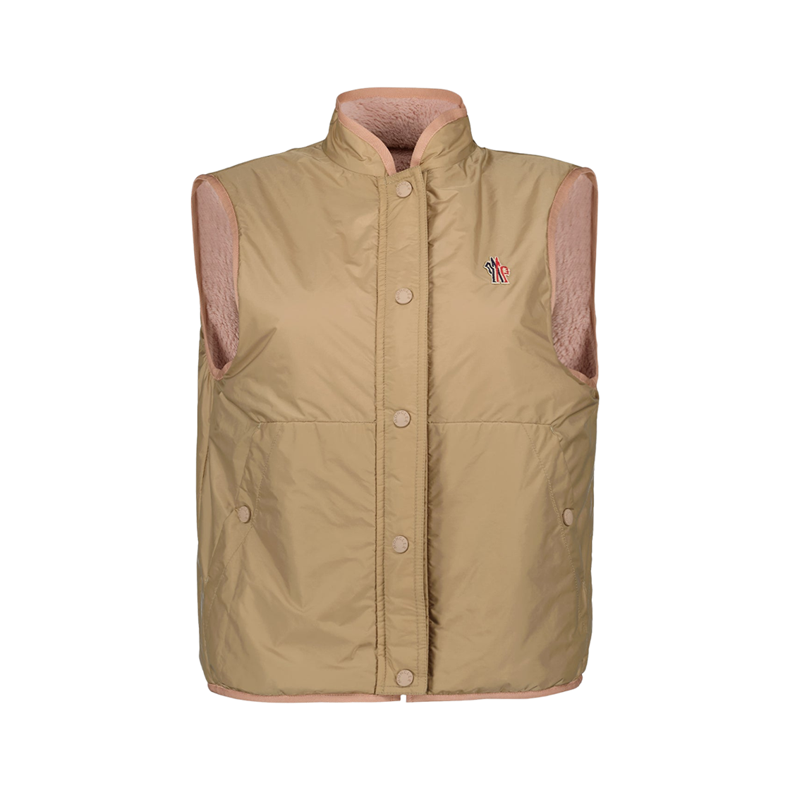 (W) 몽클레르 그레노블 리버시블 베스트 베이지 핑크 - 24SS((W) Moncler Grenoble Reversible Vest Beige Pink - 24SS) - 2