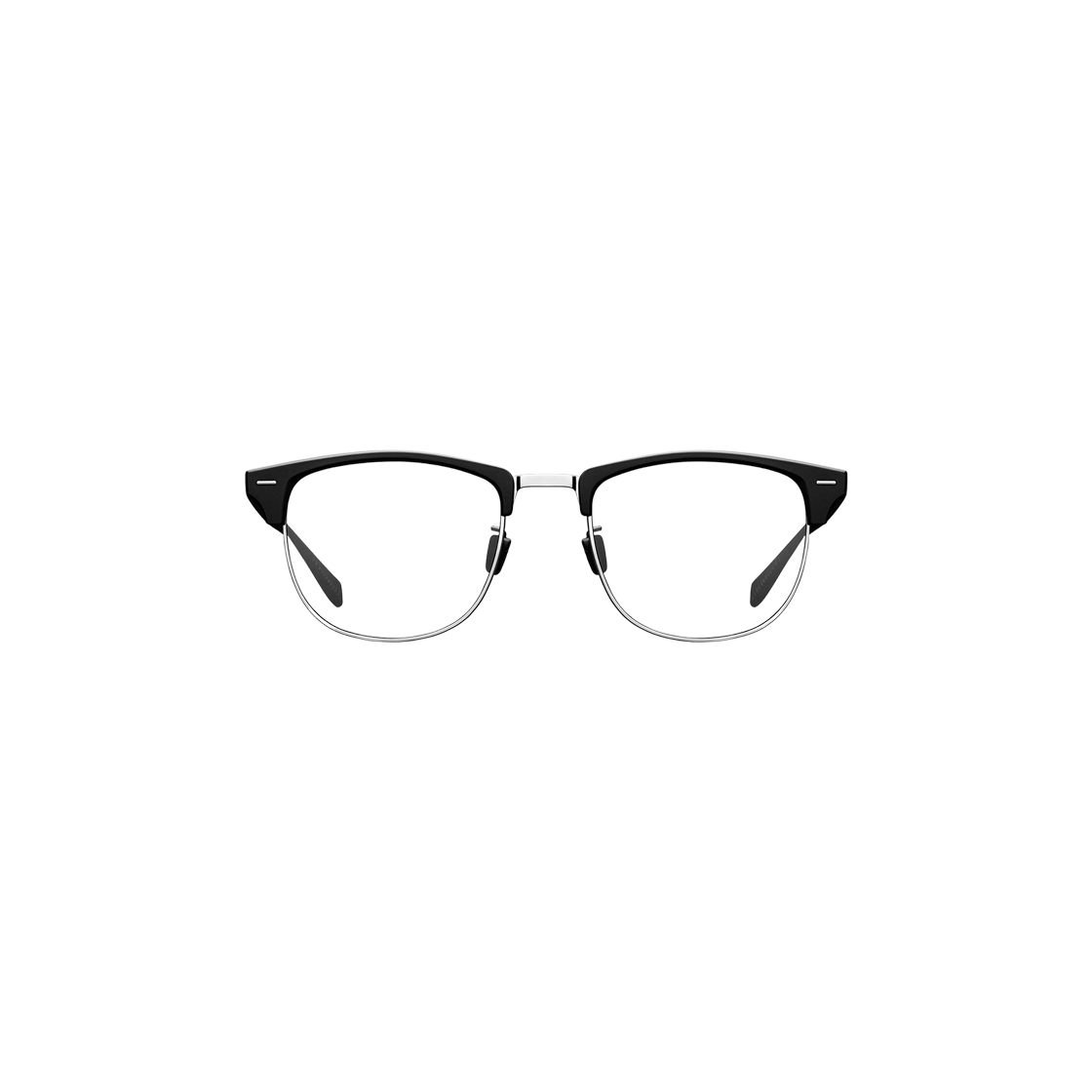 료카 캠브리지 안경 매트 블랙 실버(Roka Cambridge Eyeglasses Matte Black Silver)