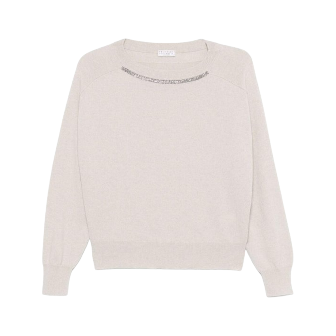 (W) 브루넬로 쿠치넬리 모닐리 디테일 스웨터 베이지((W) Brunello Cucinelli Monili Detail Sweater Beige) - 1