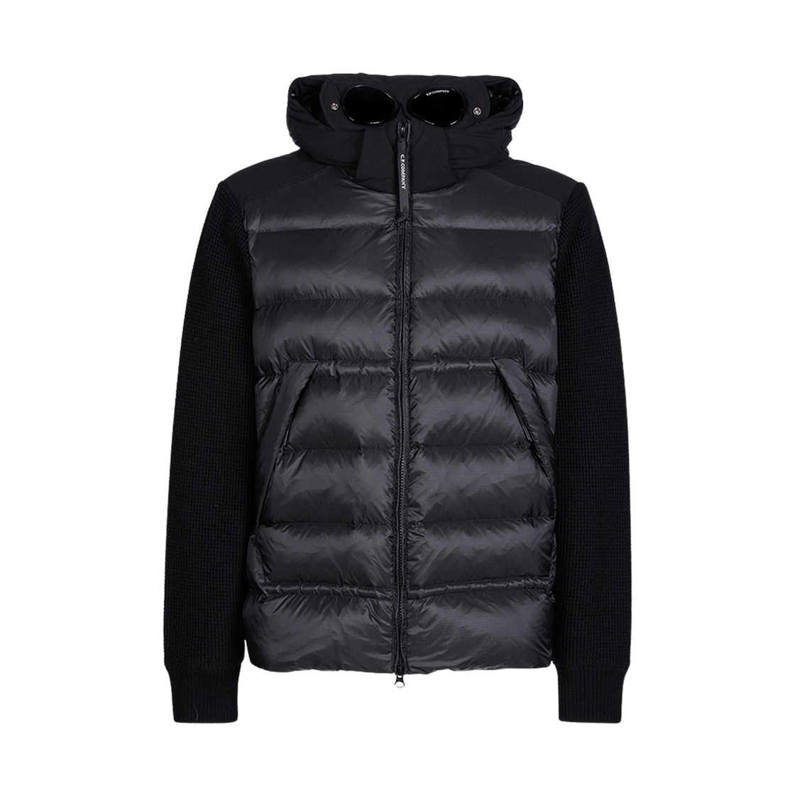 C.P. 컴퍼니 니트 패디드 고글 자켓 블랙 - 22FW(C.P. Company Knit Padded Goggle Jacket Black - 22FW) - 1
