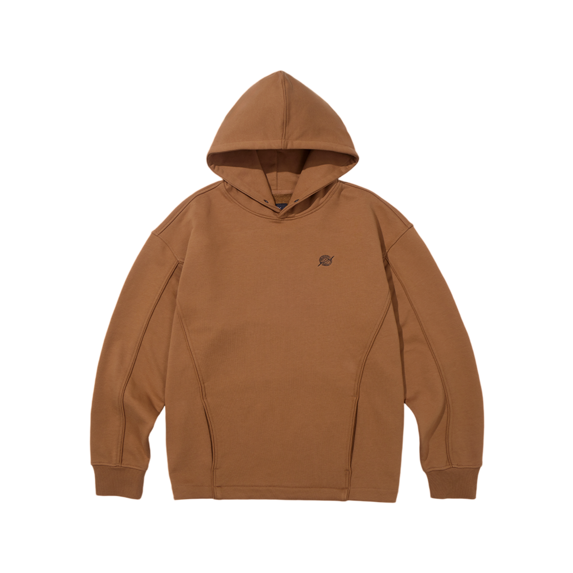 KB3HD1453MBR KALA PATTHAR KP Symbol Logo Incision Hoodie Brown