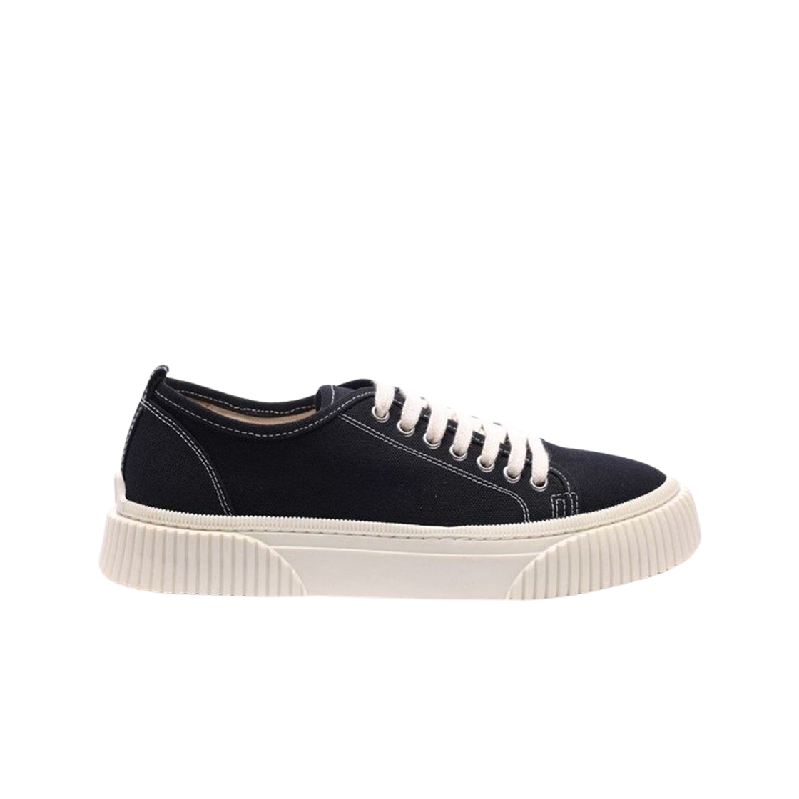 아미 캔버스 로우탑 스니커즈 블랙(AMI Canvas Low Top Sneakers Black)