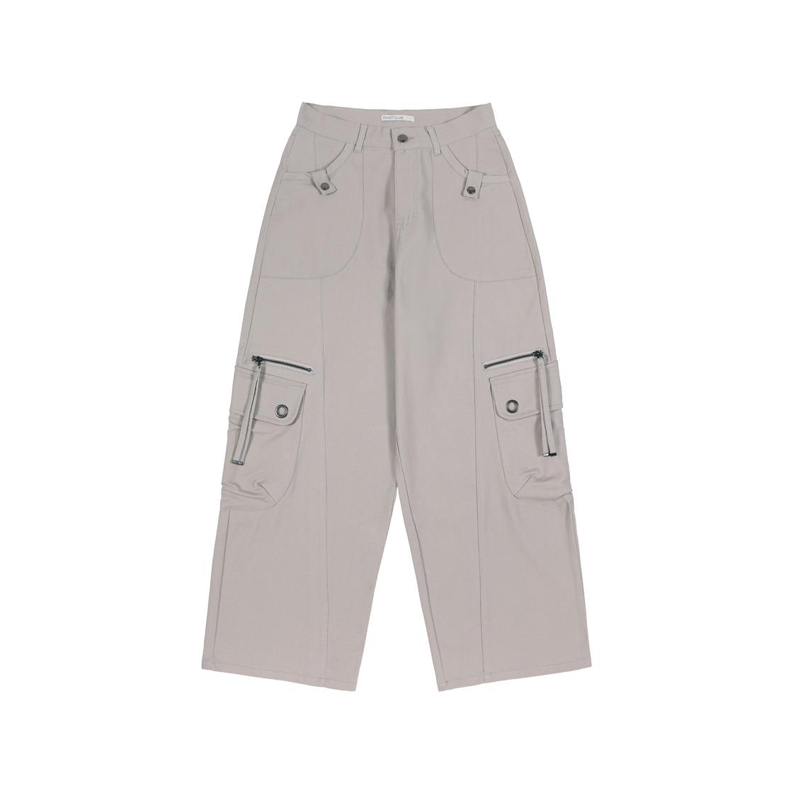 팬시클럽 크로스 포켓 카고 팬츠 핑크 베이지