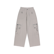 Fancy Club Cross Pocket Cargo Pants Pink Beige