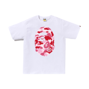 BAPE 113 ABC Camo Big Ape Head T-Shirt White Pink