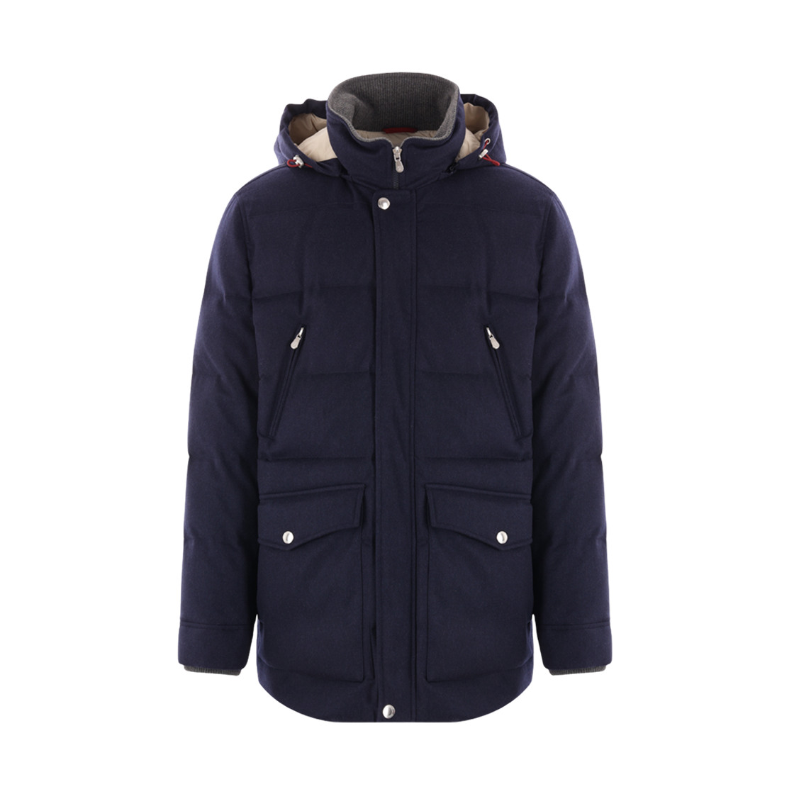 브루넬로 쿠치넬리 울 플란넬 다운 자켓 네이비(Brunello Cucinelli Wool Flannel Down Jacket Navy)