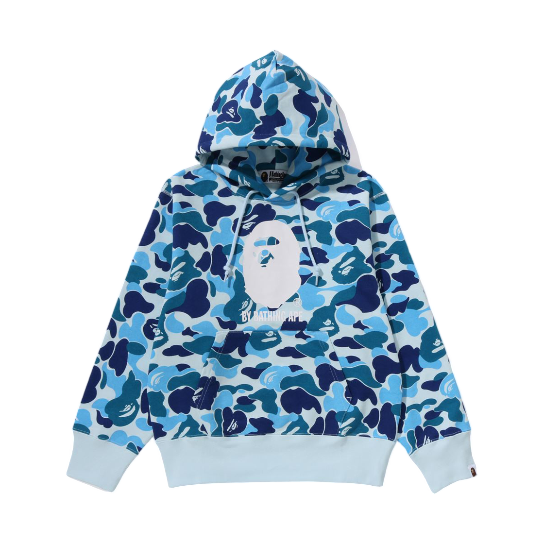 (W) 베이프 181 ABC 카모 바이 베이싱 에이프 풀오버 후드 블루((W) BAPE 181 ABC Camo By Bathing Ape Pullover Hoodie Blue) - 1
