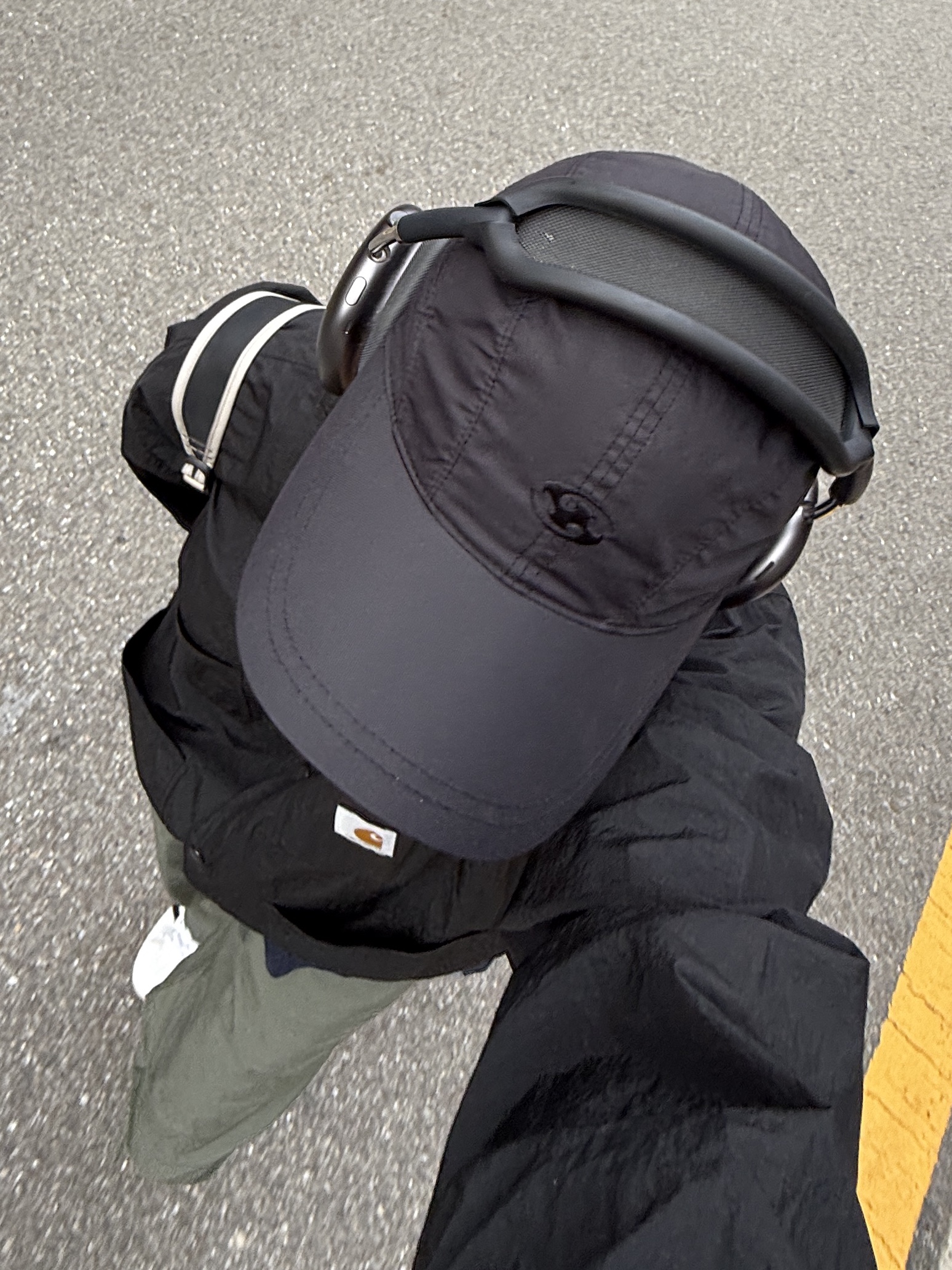 Adidas Superstar White Black, Uniqlo C Wide Parachute Pants Olive - KR 착용 스타일 - 6