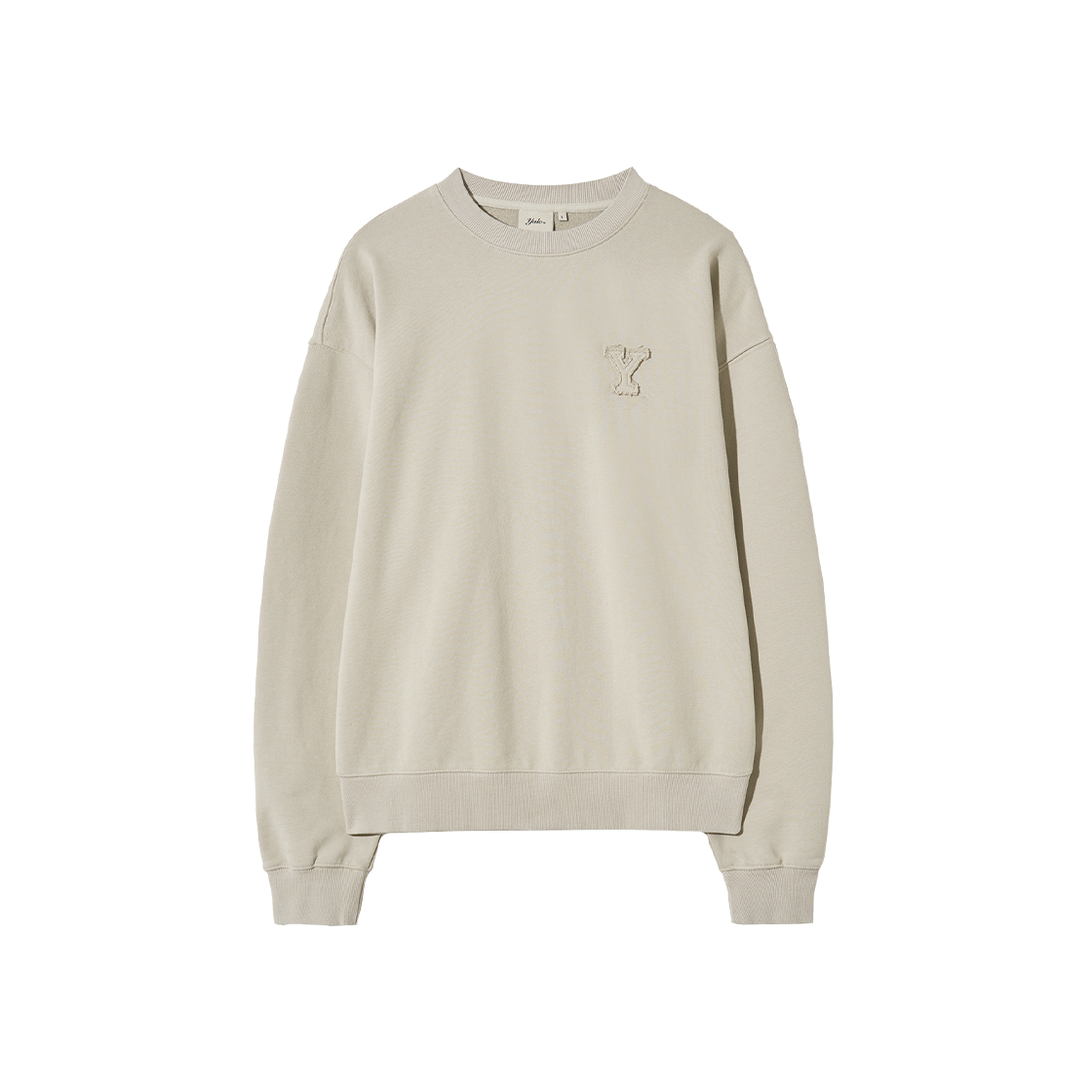 YFF1CR301ABG Yale Y Logo Applique Sweatshirt Beige