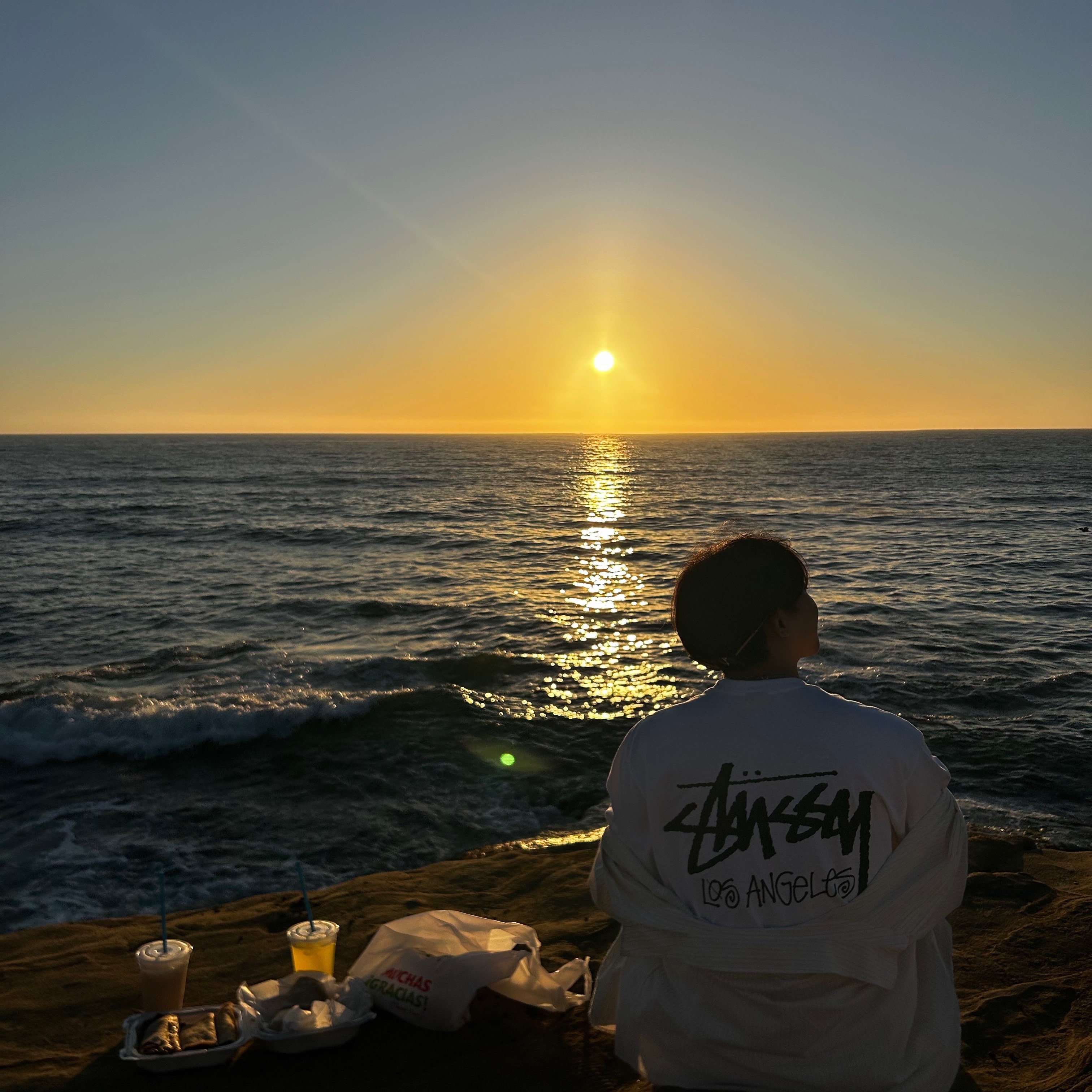 Stussy Stock Los Angeles T-shirt White 착용 스타일 - 1