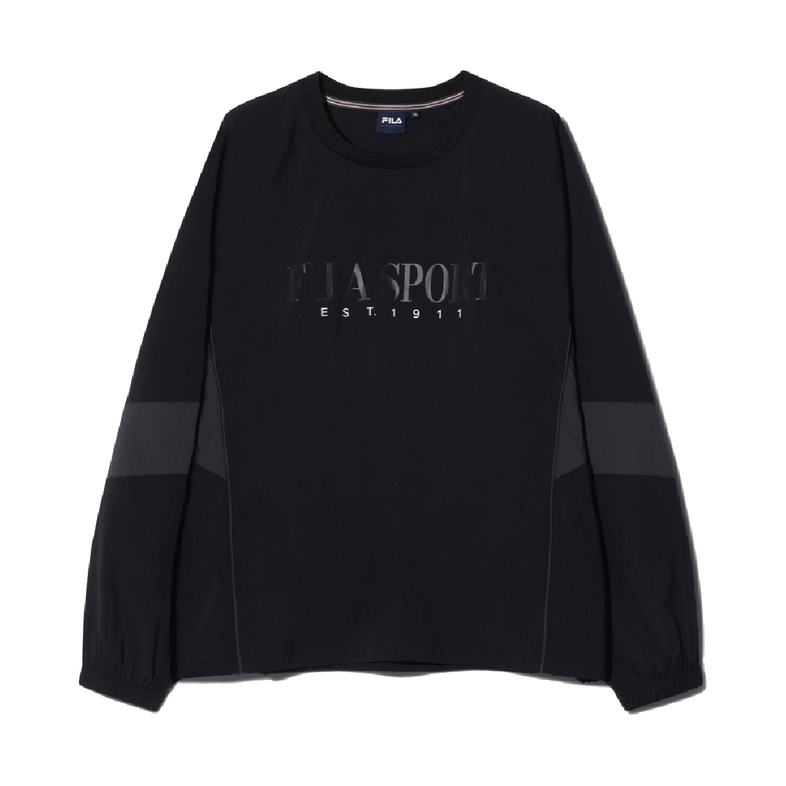 1100FS253PO01X004001 [6% 적립] FILA Stretch Woven Colorblock Sweatshirt Black