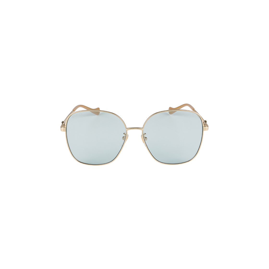 GG1089SA-004 Gucci Rectangular Square Frame Sunglasses Gold