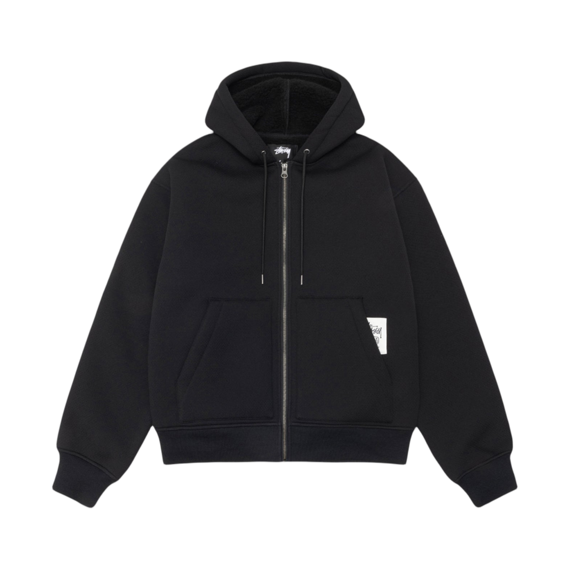 스투시 본디드 쉐르파 후드 블랙(Stussy Bonded Sherpa Hoodie Black) - 1