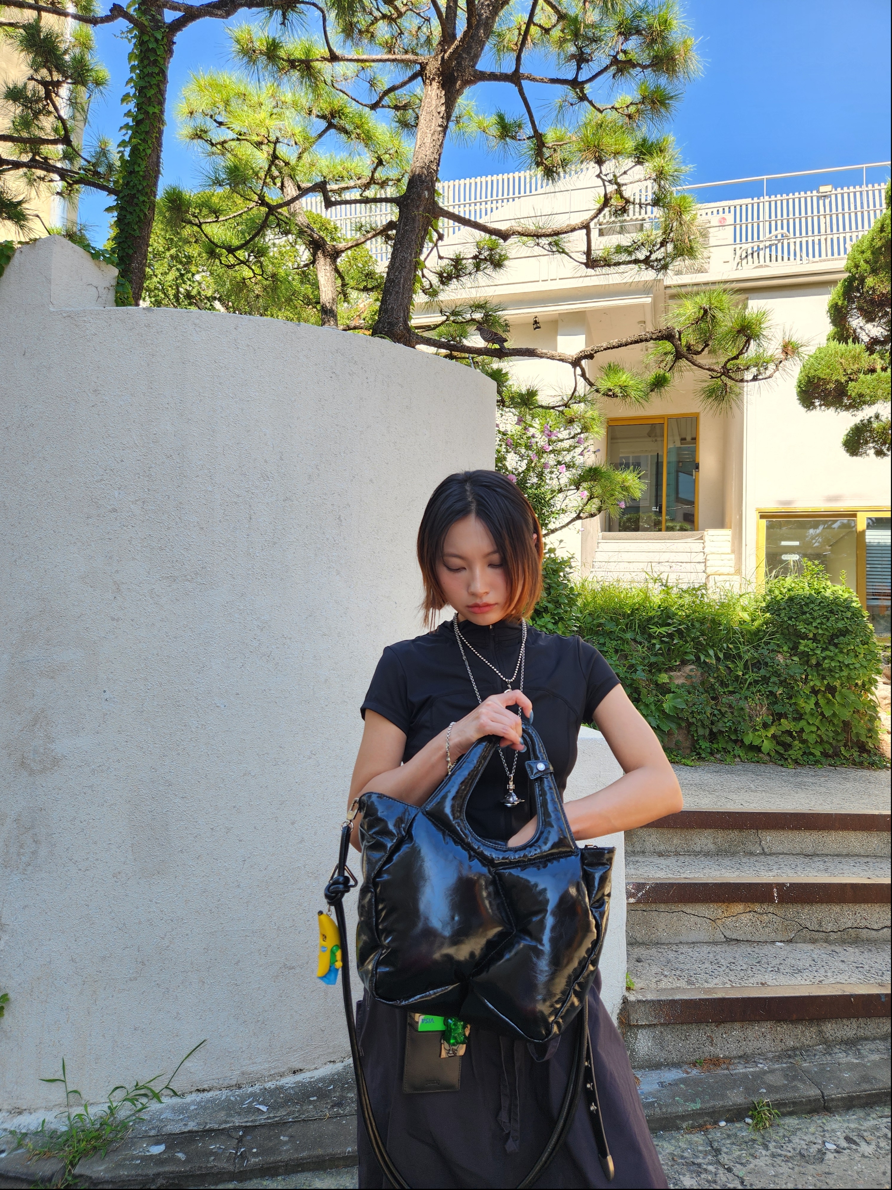Dr. Martens 1460 Smooth Boots Black 착용 스타일 - 4