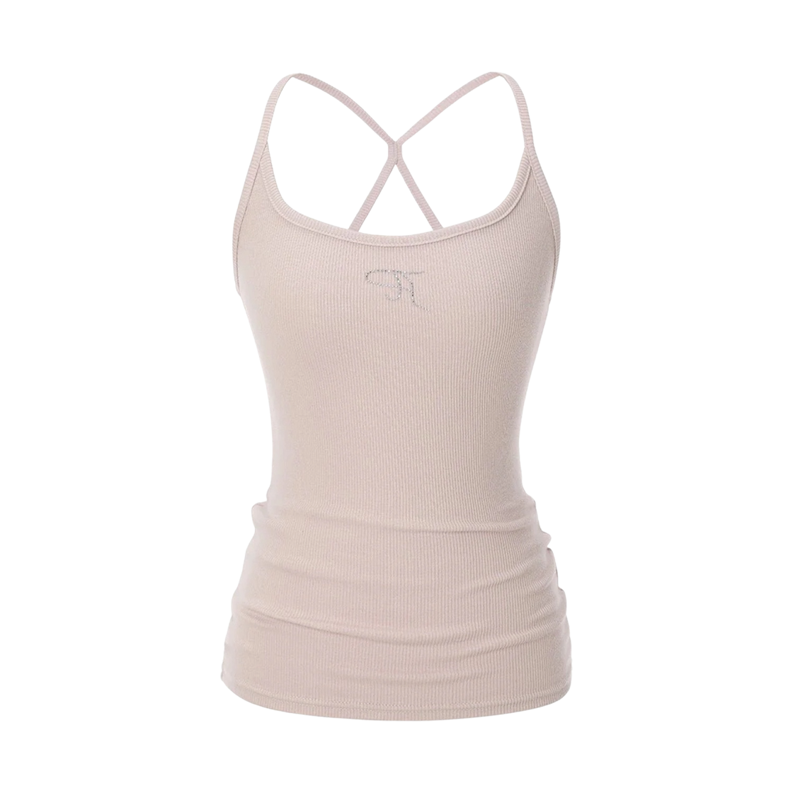 (W) 쓰리타임즈 쥬얼리 크로스백 탱크 탑 핑크((W) Threetimes Jewel Crossback Tank Top Pink)