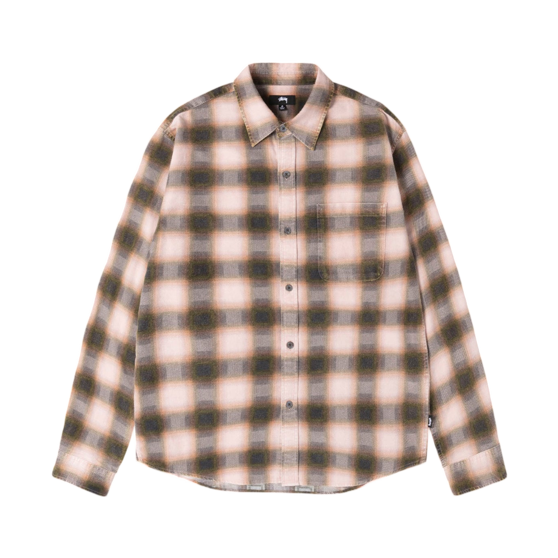 스투시 준 플레이드 셔츠 로즈