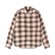 Stussy June Plaid Shirt Rose