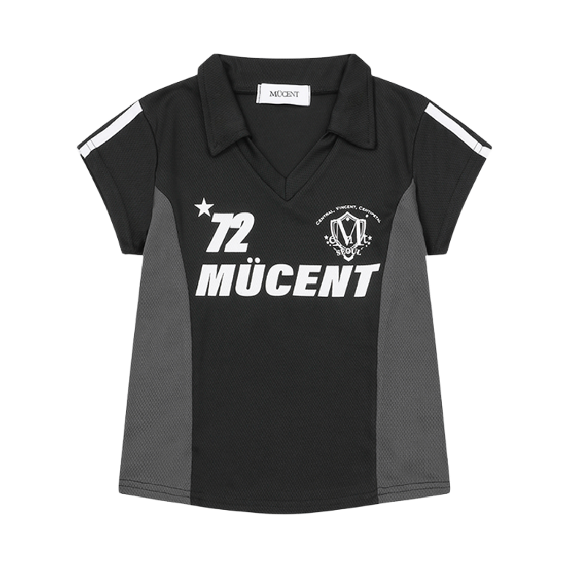 P0000BDG MUCENT Endo Slim Fit Half T Black