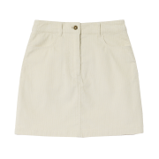 Yale Women’s Corduroy Short Skirt Cream