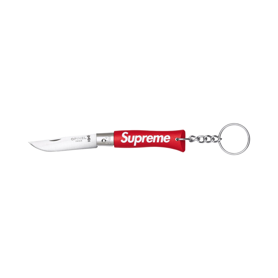 슈프림 x 오피넬 No. 4 나이프 키체인 레드 - 25FW(Supreme x Opinel No. 4 Knife Keychain Red - 25FW)