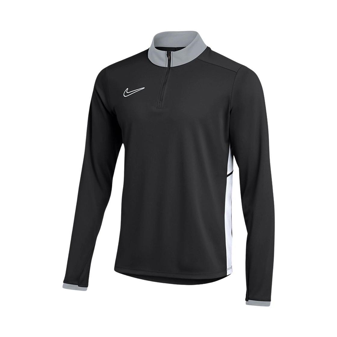 나이키 드라이핏 아카데미 25 드릴 탑 블랙 울프 그레이(Nike Dri-Fit Academy 25 Drill Top Black Wolf Grey)