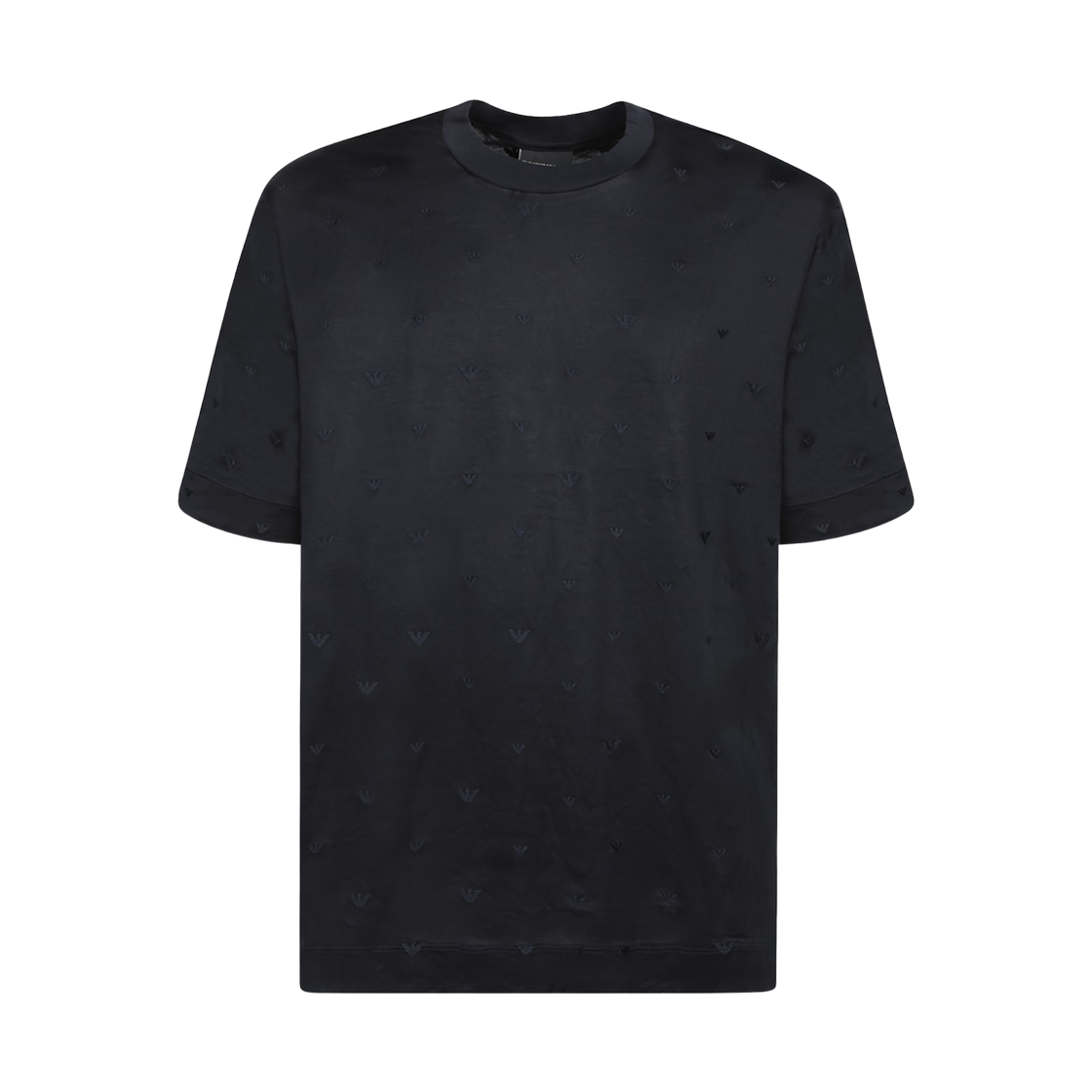 엠포리오 아르마니 올오버 로고 티셔츠 블루(Emporio Armani Allover Logo T-Shirt Blue) - 1