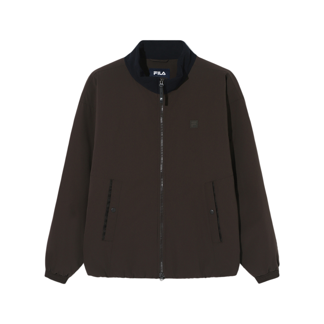 [6% 적립] 휠라 트랙 패딩 자켓 다크 브라운